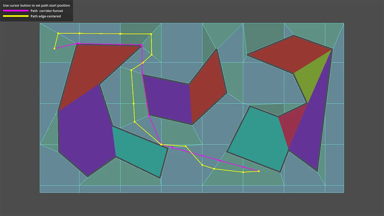 Navigation Mesh Chunks 2D Demo