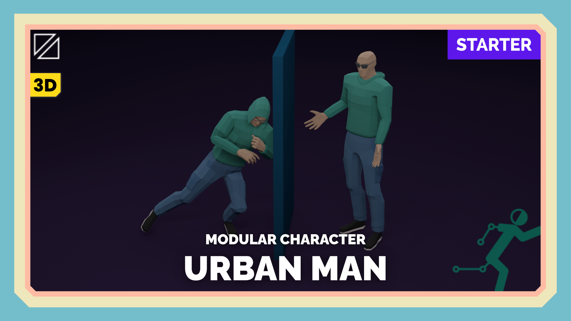 Urban Man - PolyMate - Low Poly Modular Character
