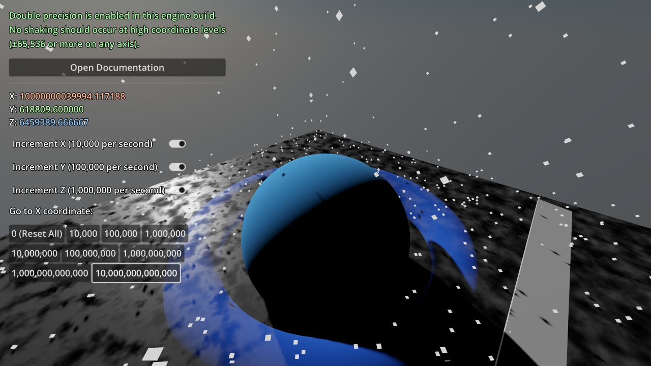 Large World Coordinates Demo