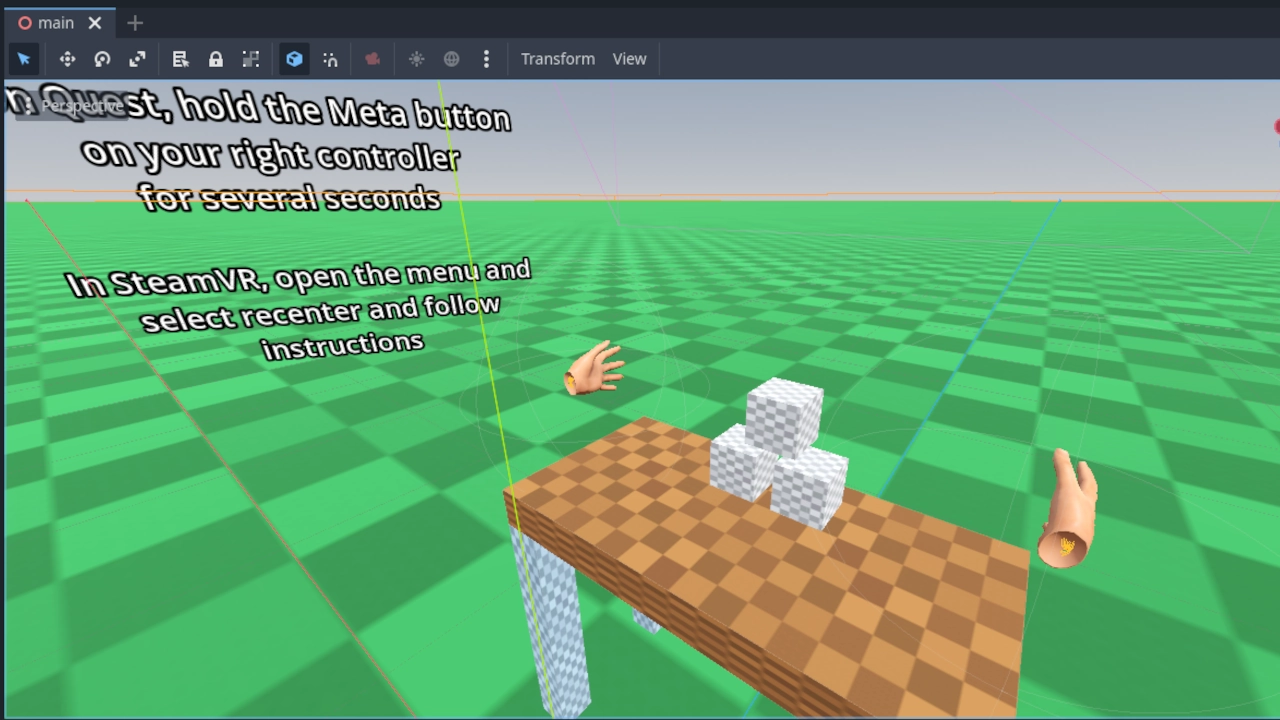 OpenXR Hand Tracking Demo