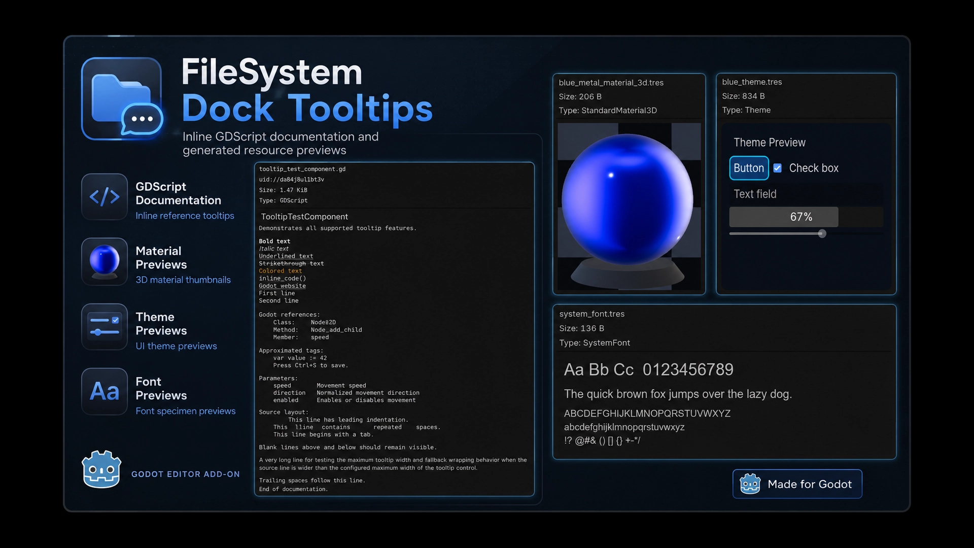 Filesystem Dock Tooltips