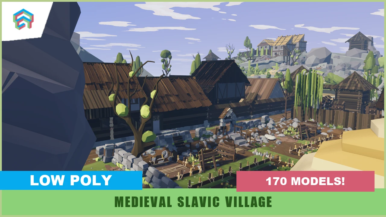 Free Fantasy Medieval Houses and Props Pack