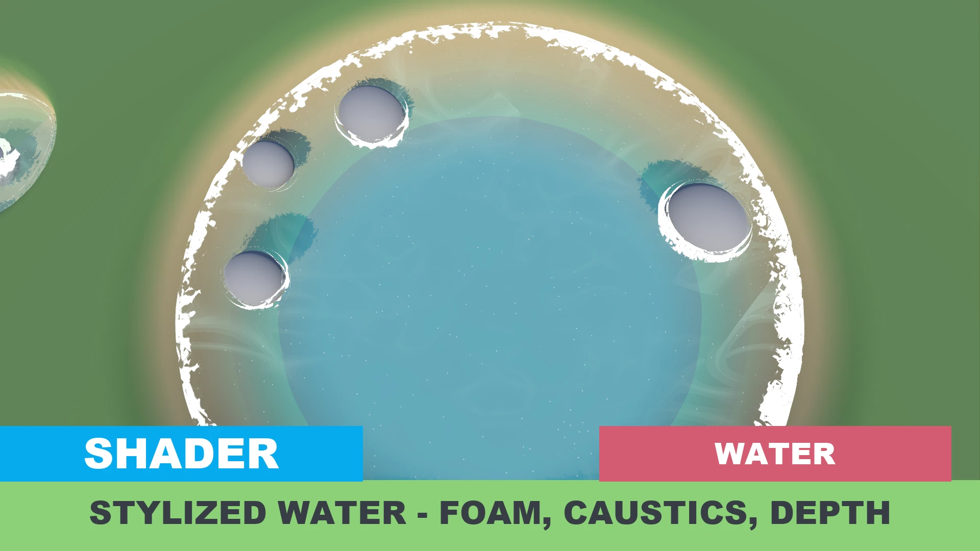 Stylized Water Shader - Foam, Caustics, Toon Water