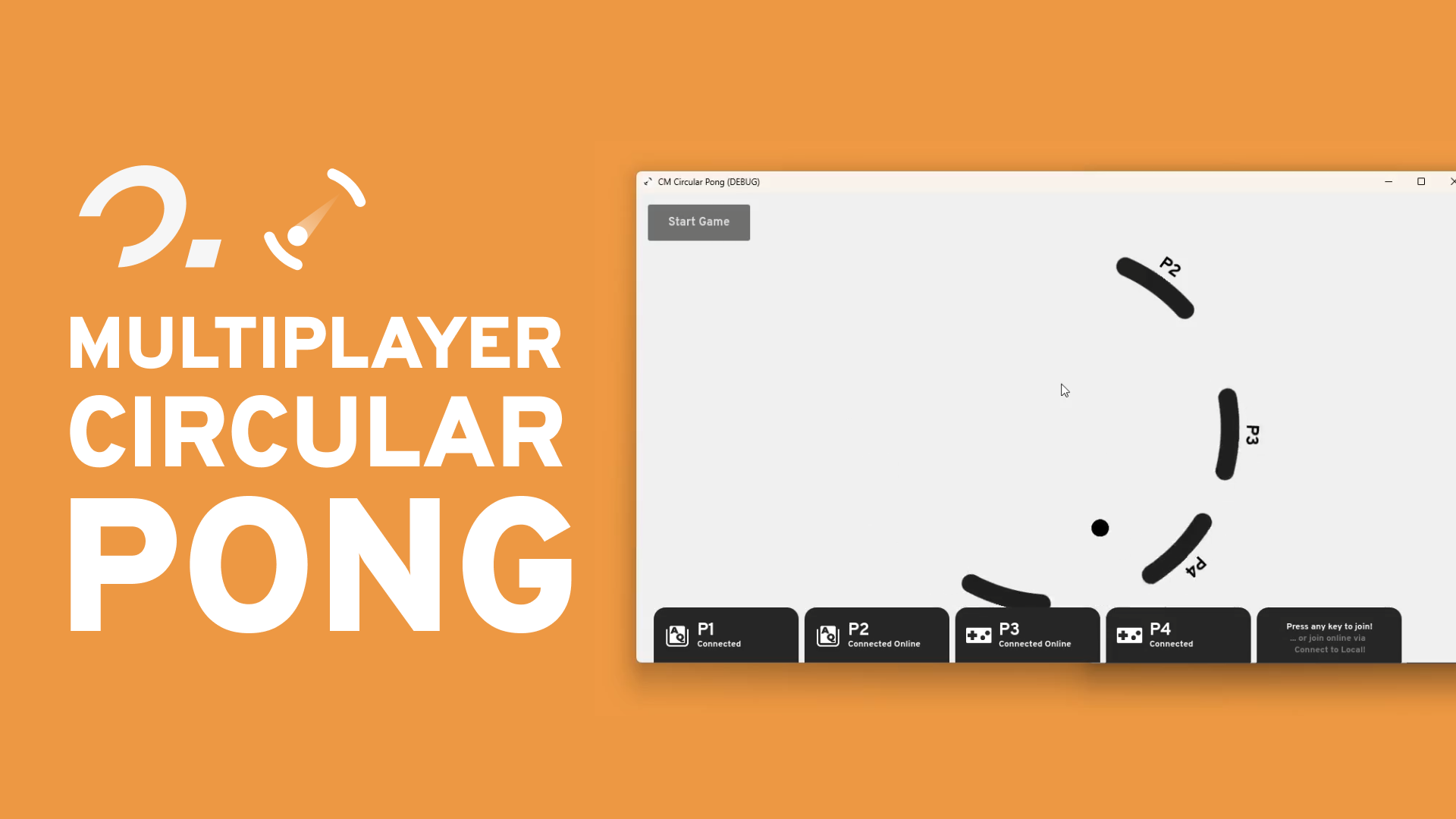 Multiplayer Circular Pong - CM.gd Demo