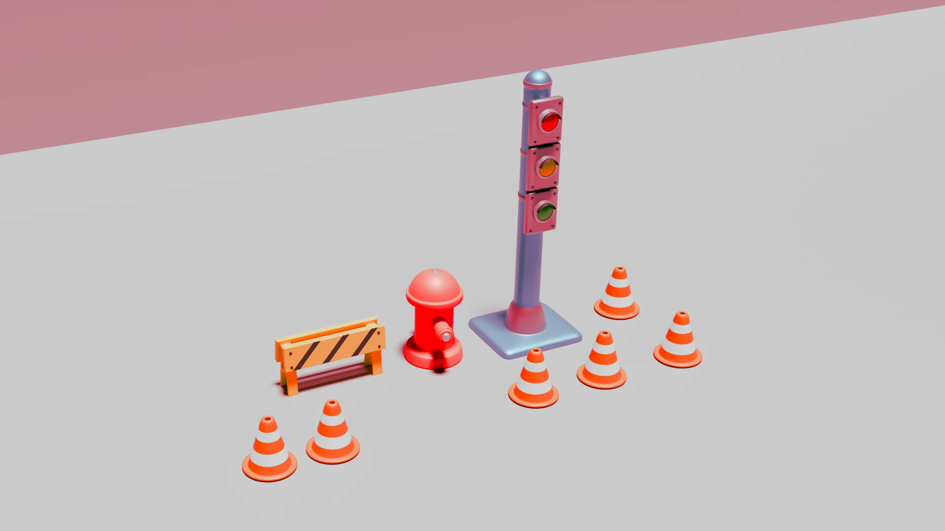 Lowpoly Street Props