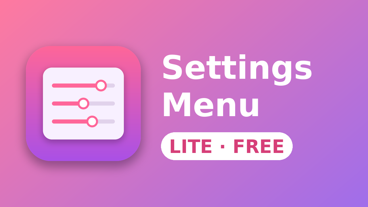 Settings Menu Lite