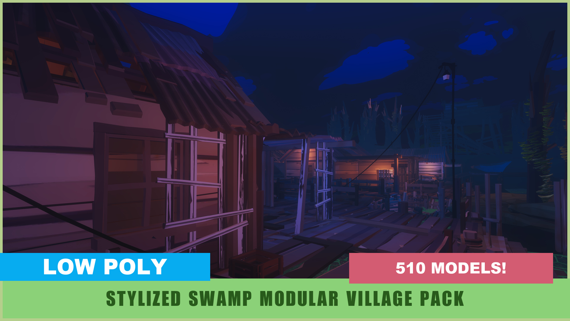 Swamp Arch - Low Poly Modular Swamp Village for Godot 4