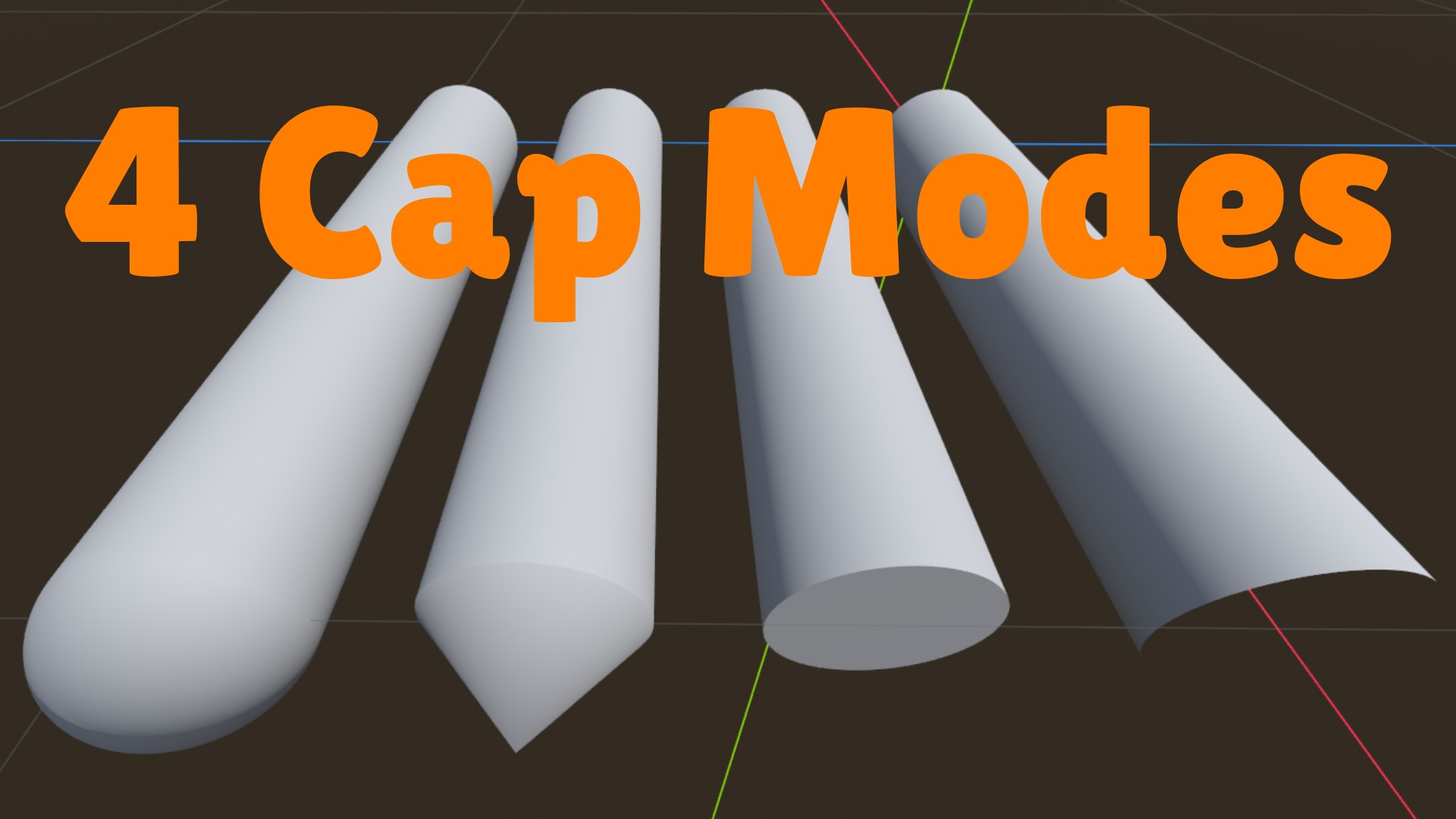 รูปปลายท่อสี่แบบจากส่วนเสริม Line3D