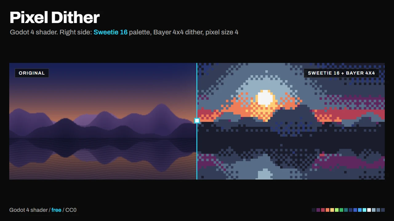 Pixel Dither - Godot Shader