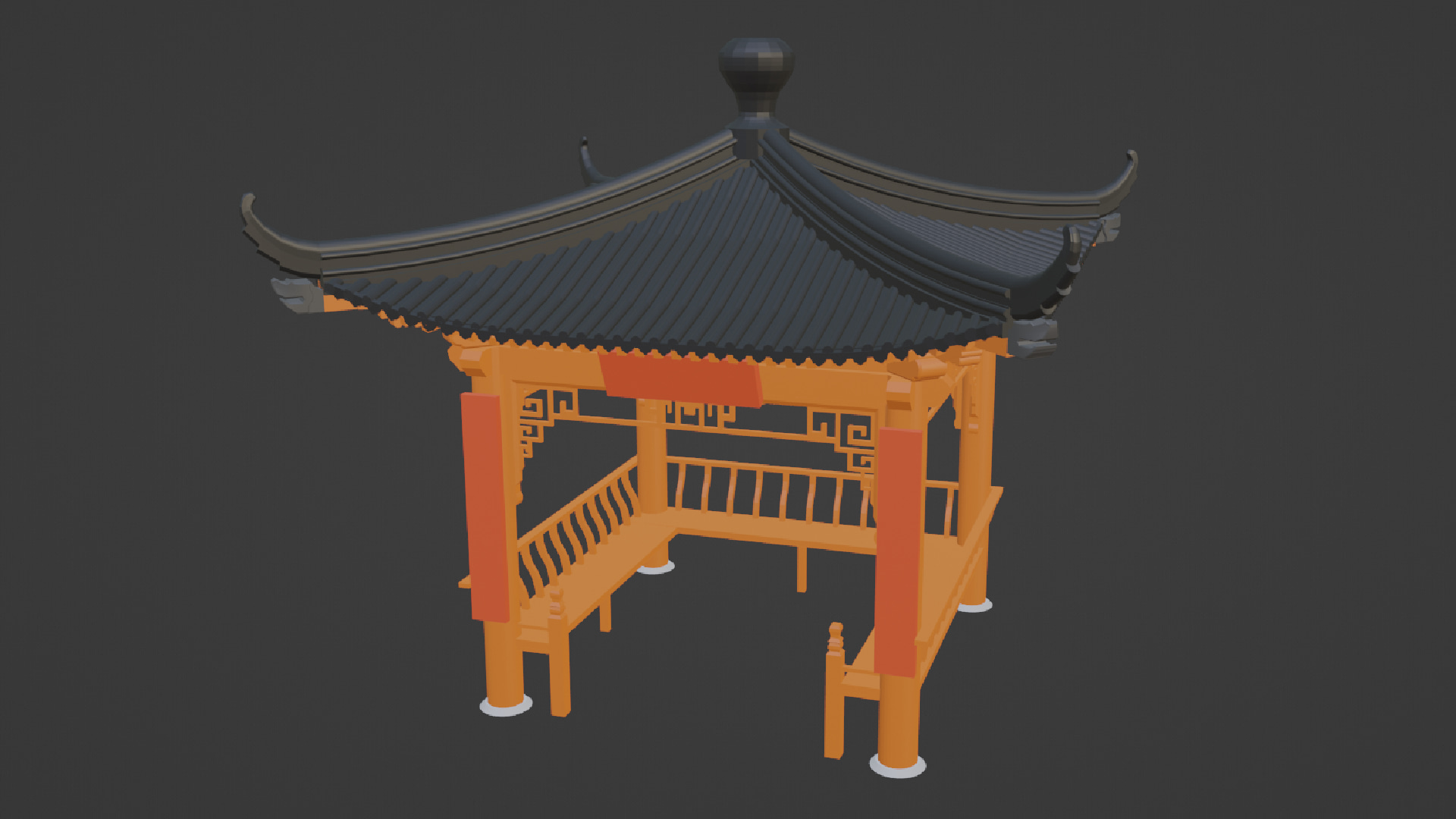 Chinese Four-corner Pavilion - Free